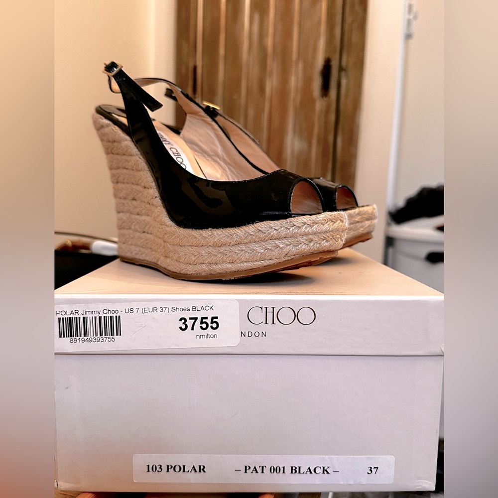Jimmy Choo Black Espadrille Size 37
